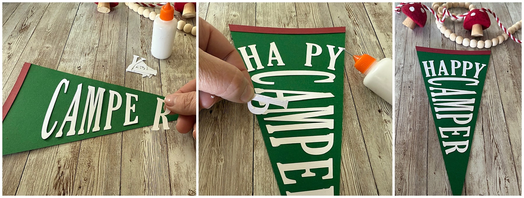 gluing layers for camp party banners