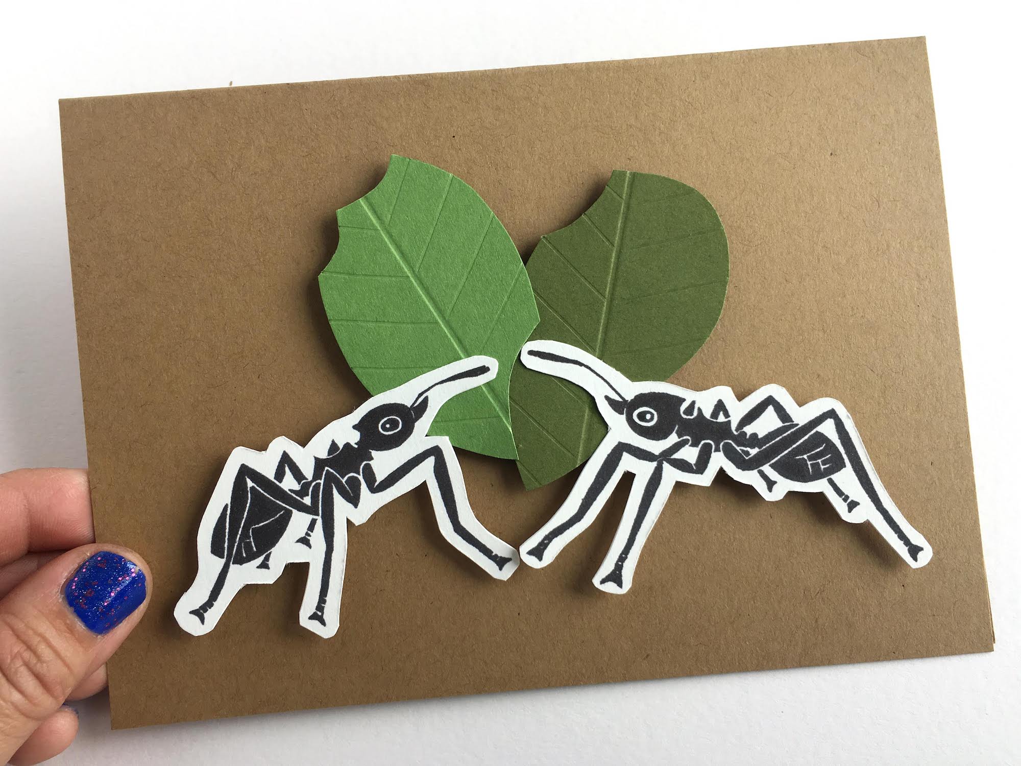 Leaf Cutter Ants Cardstock Paper Valentine Card