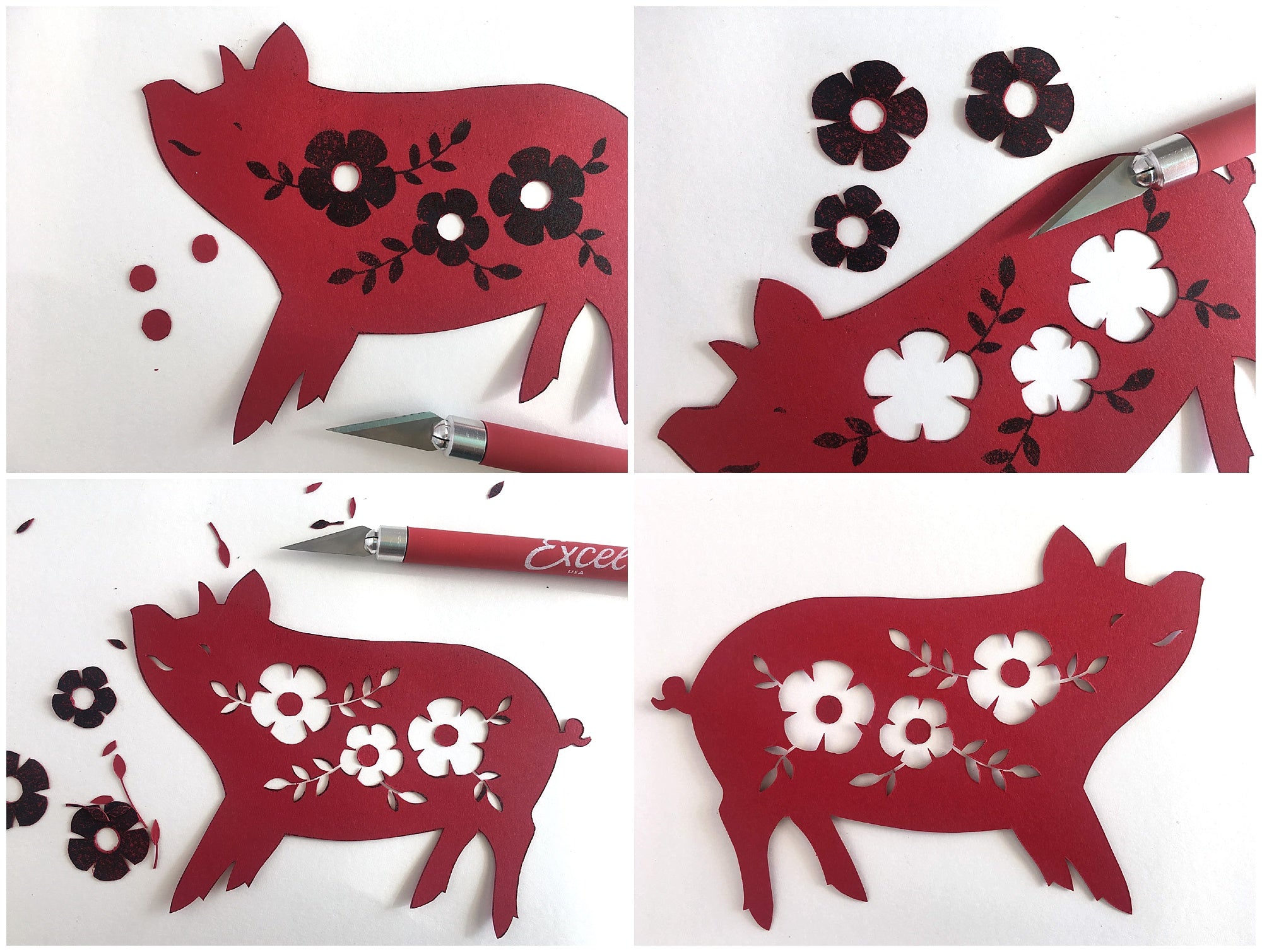 DIY Cardstock Paper Year of the Pig Fan