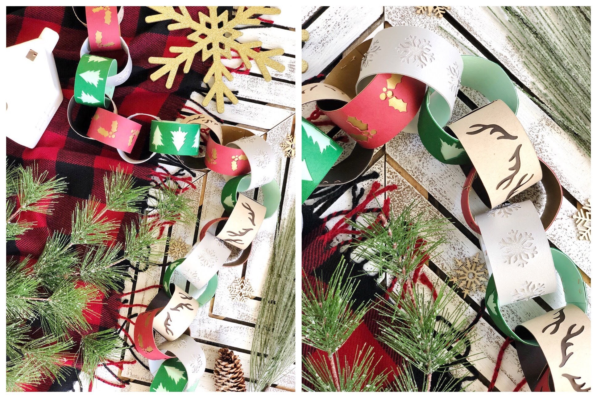 DIY Fancy Holiday Cardstock Paper Chain