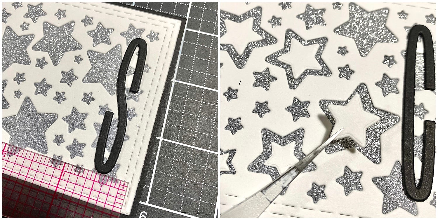 adding letters and final stars to graduation card