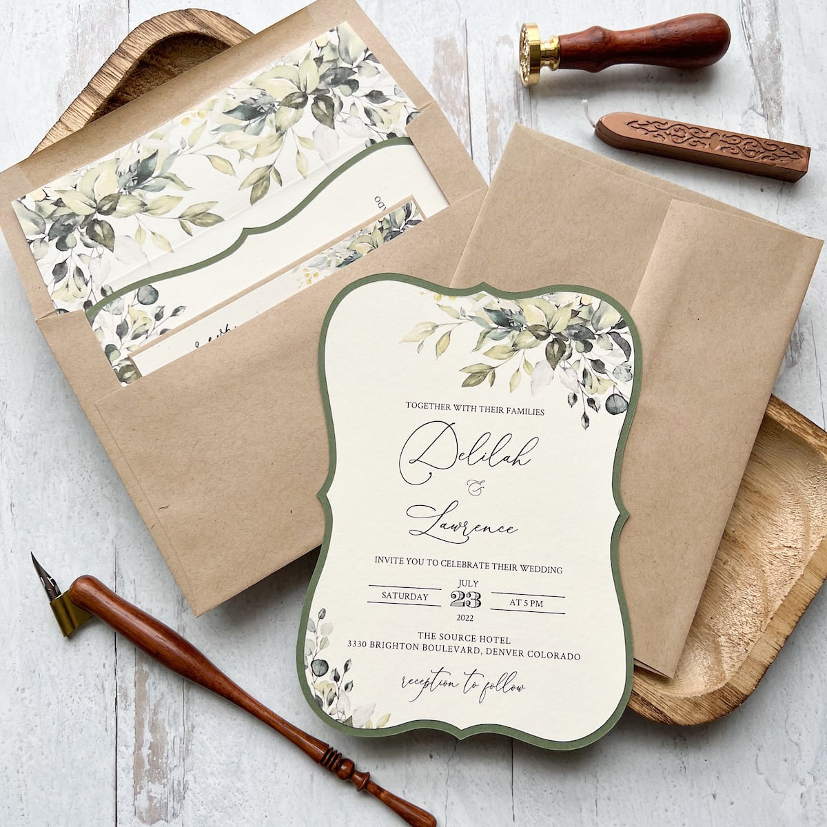 Die-Cut Shaped Wedding Invitations – Cardstock Warehouse