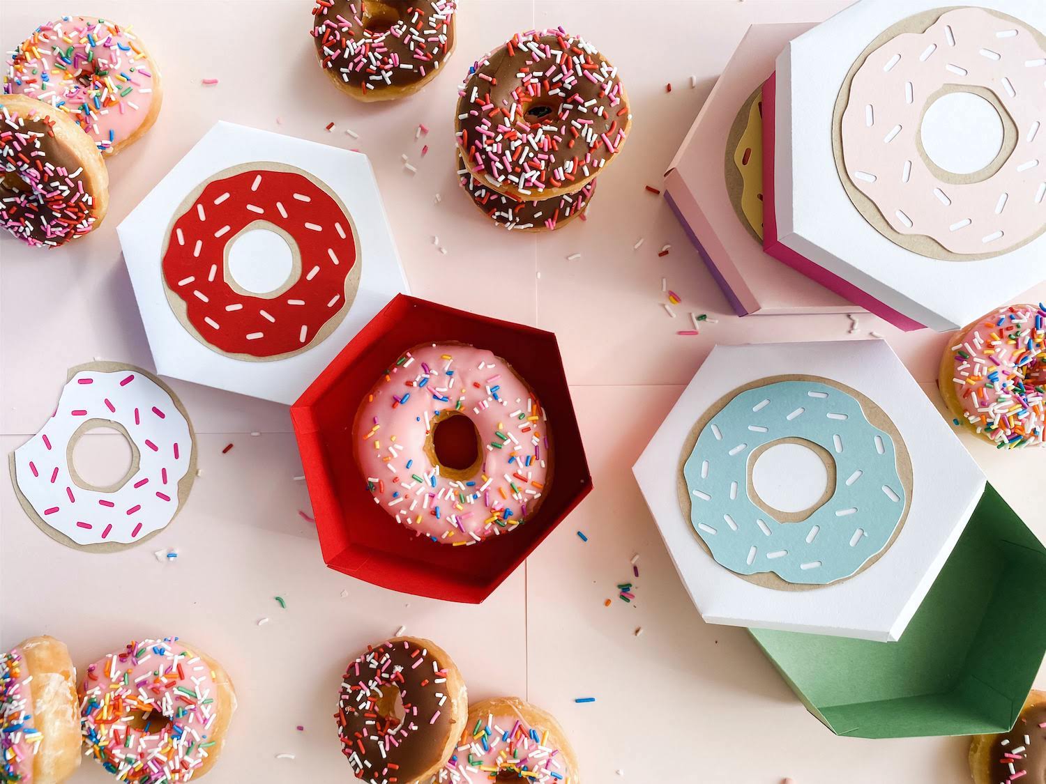 donut treat box party favors