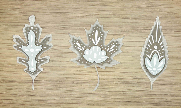 assembled leaves for Neutral Fall Leaf Garland