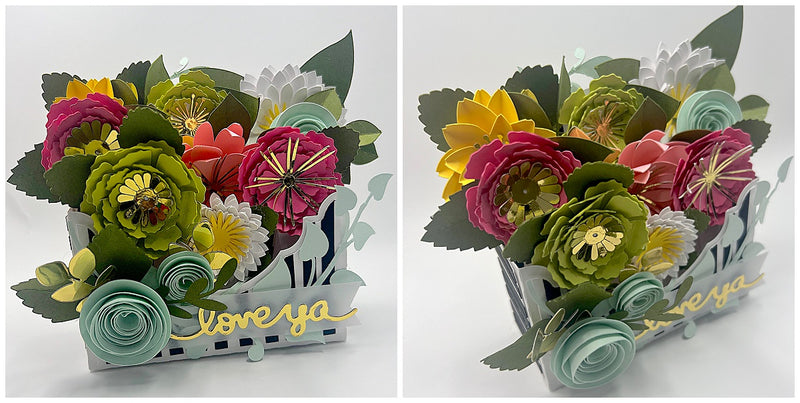 3D Flower Bouquet Box Card