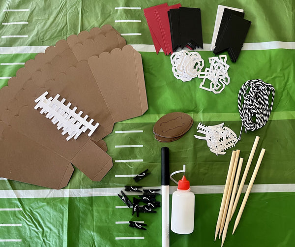 die cut pieces for football tailgate party