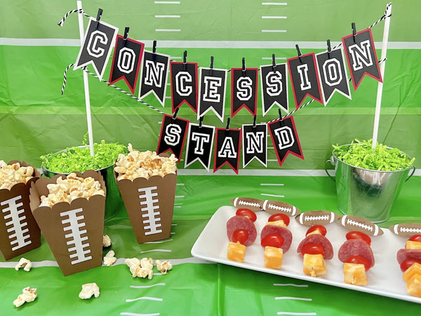 Concession Stand Football Party Setup