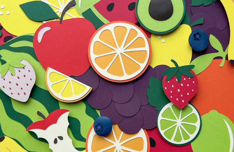 finished fruit die cuts