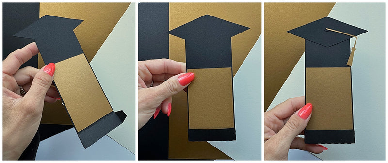 creating insert of graduation gown gift card holder