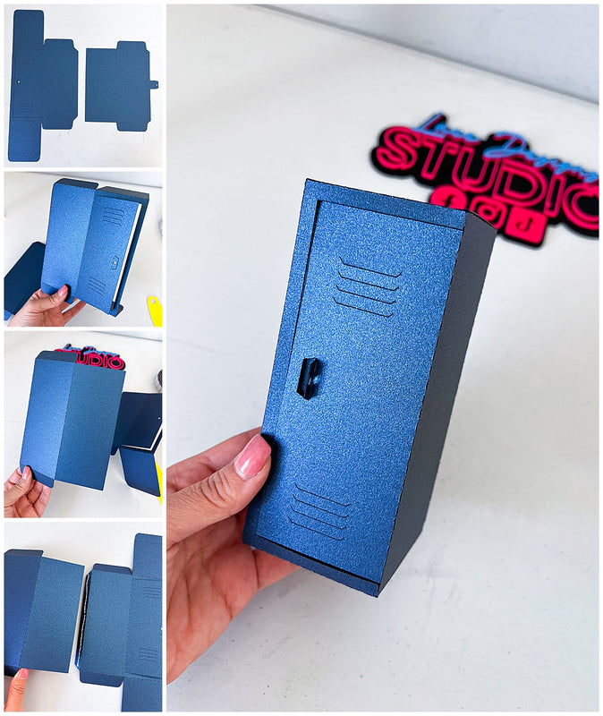 folding and gluing 3d paper locker