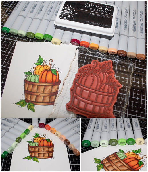 Grateful Pumpkin Cardstock Paper Greeting Card Stamping Image and Coloring