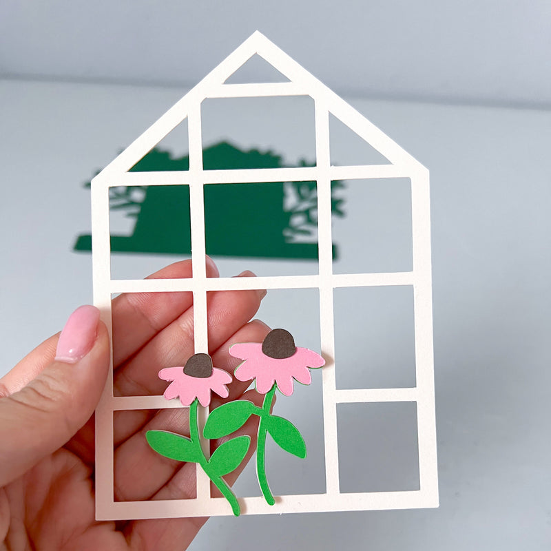 front panel of greenhouse popup card