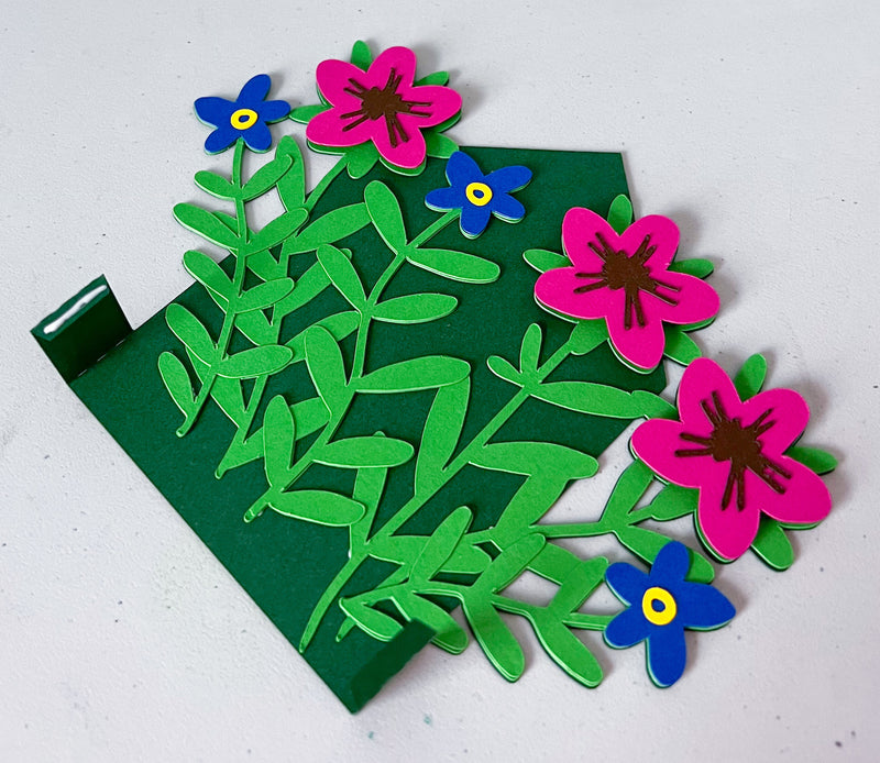 gluing tabs on greenhouse popup card