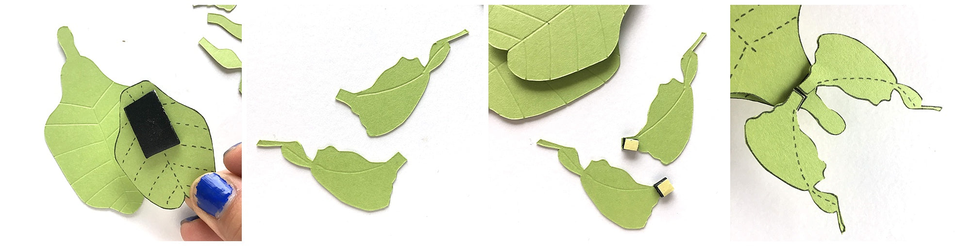 Cardstock Leaf Insect Paper Sculpture Assembly