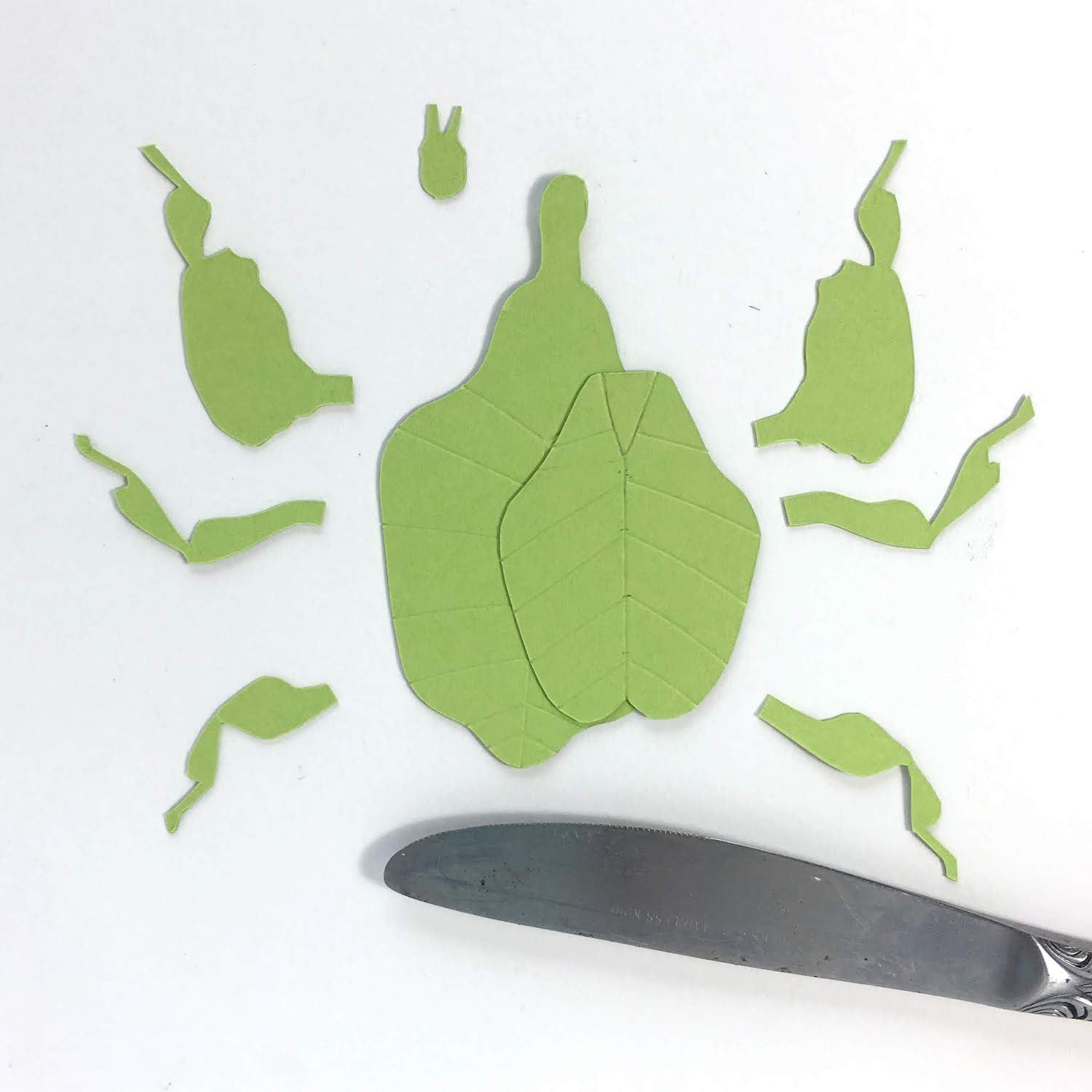 Cardstock Leaf Insect Paper Sculpture Paper Scoring