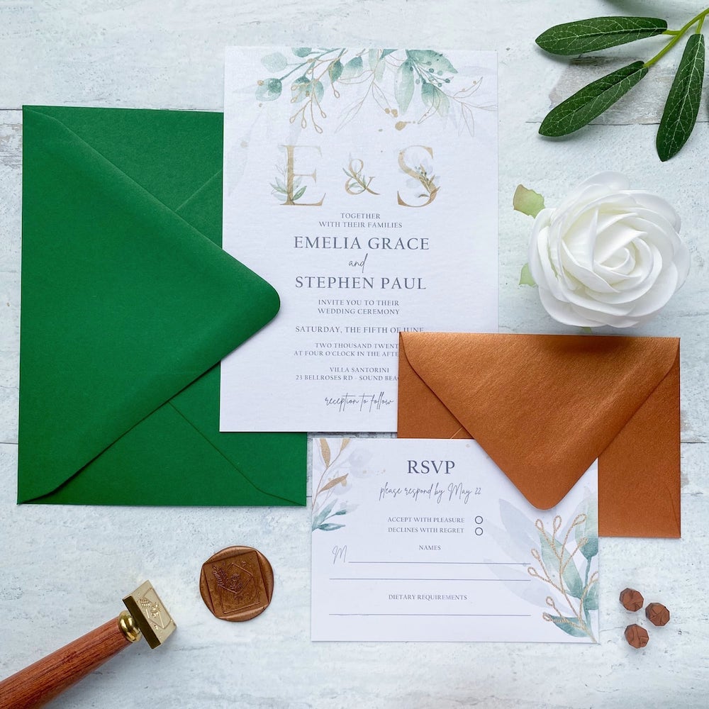 Printed wedding invitations