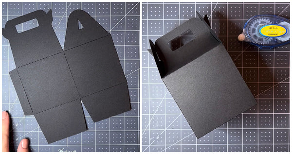 folding and gluing 3d gable box