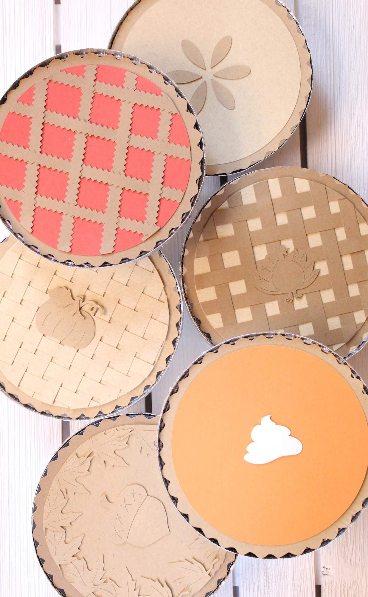 DIY Paper Pie Thanksgiving Leftover Containers from Cardstock Warehouse