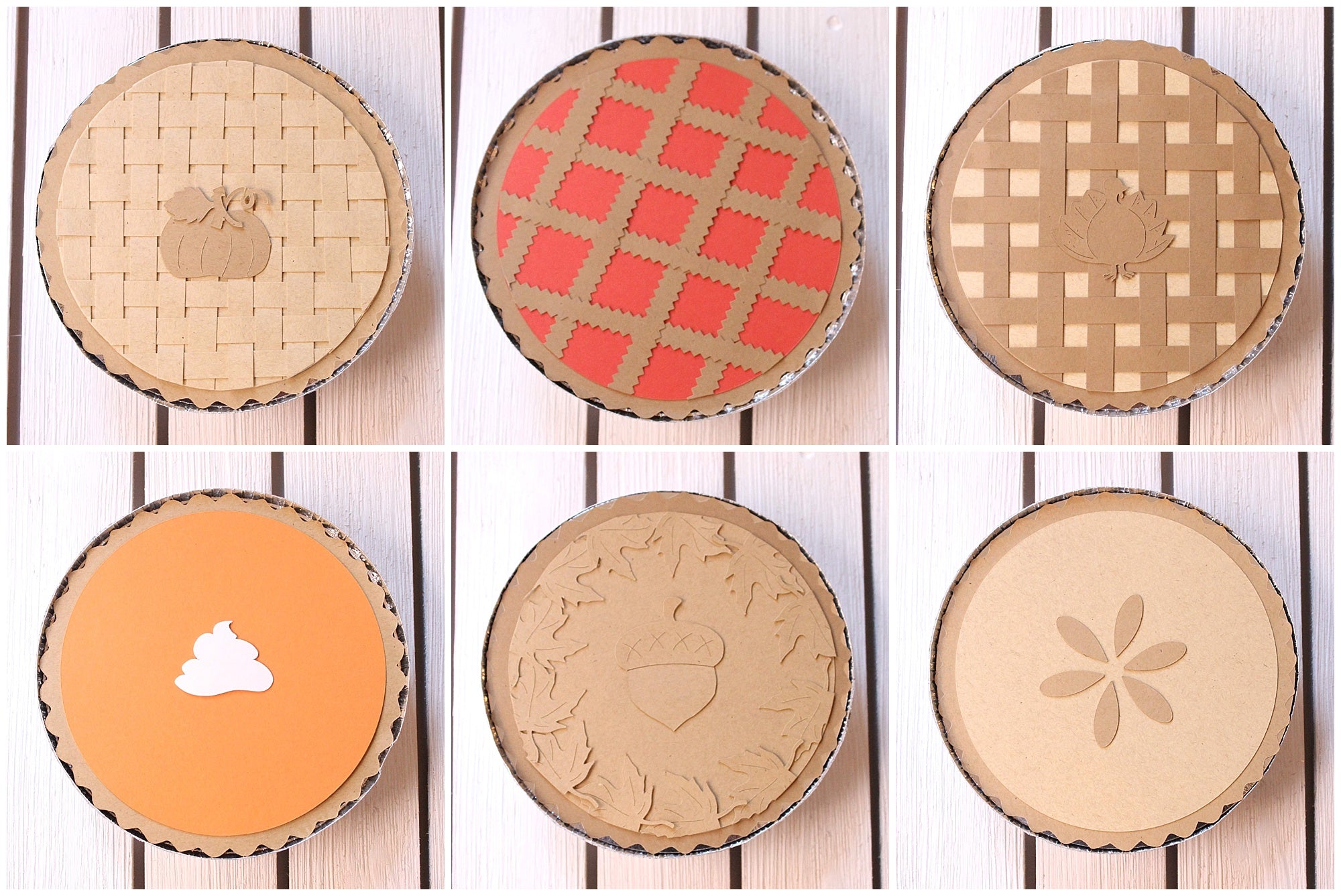 DIY Paper Pie Thanksgiving Leftover Containers from Cardstock Warehouse