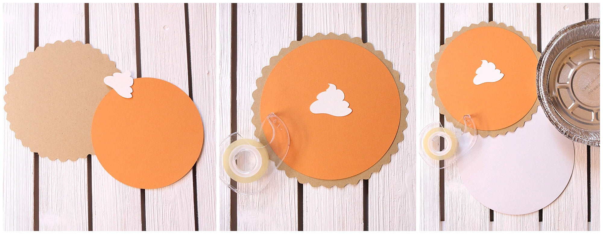 DIY Paper Pie Thanksgiving Leftover Containers from Cardstock Warehouse