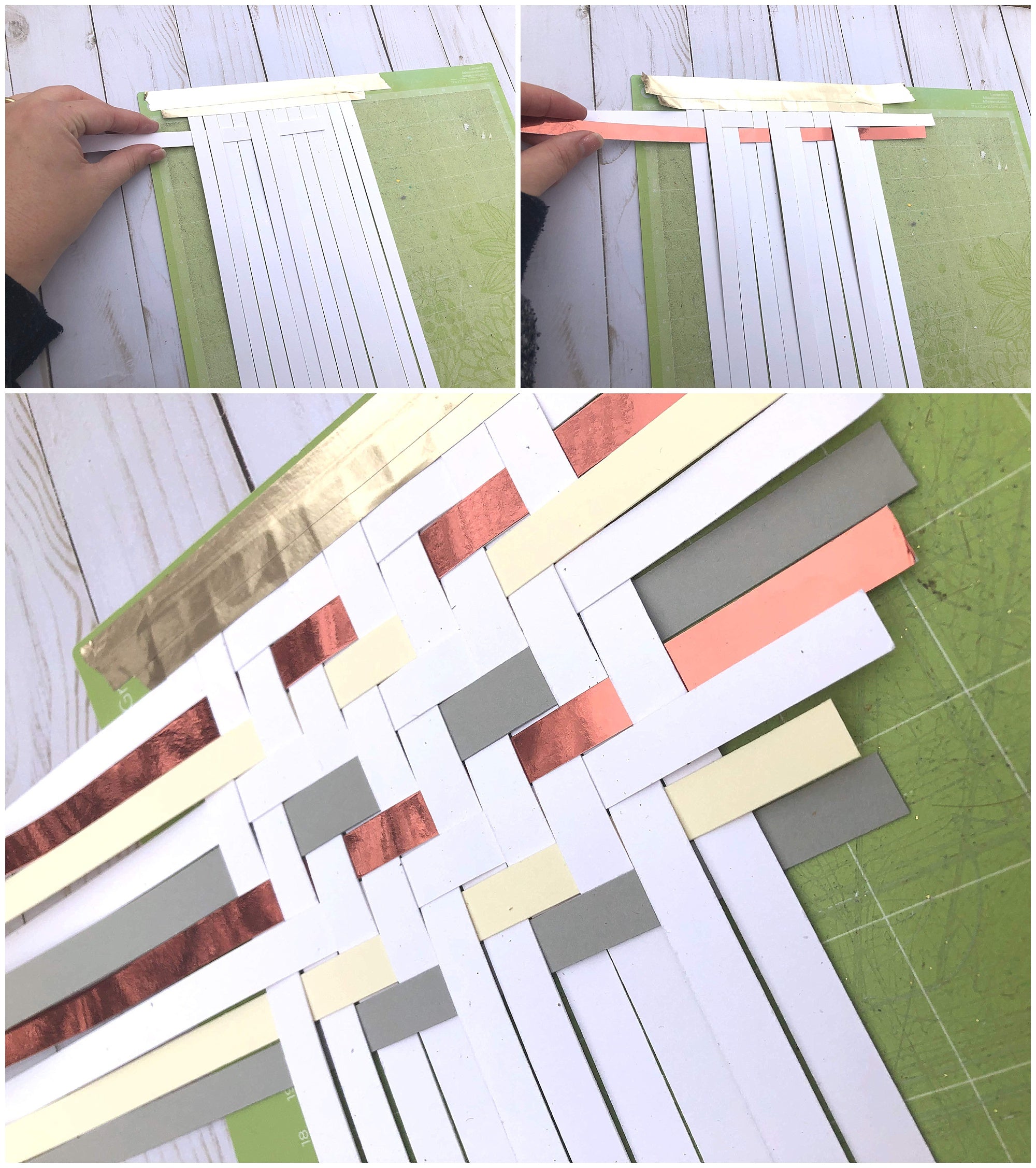DIY Paper Weaving Framed Art using Cardstock Warehouse paper