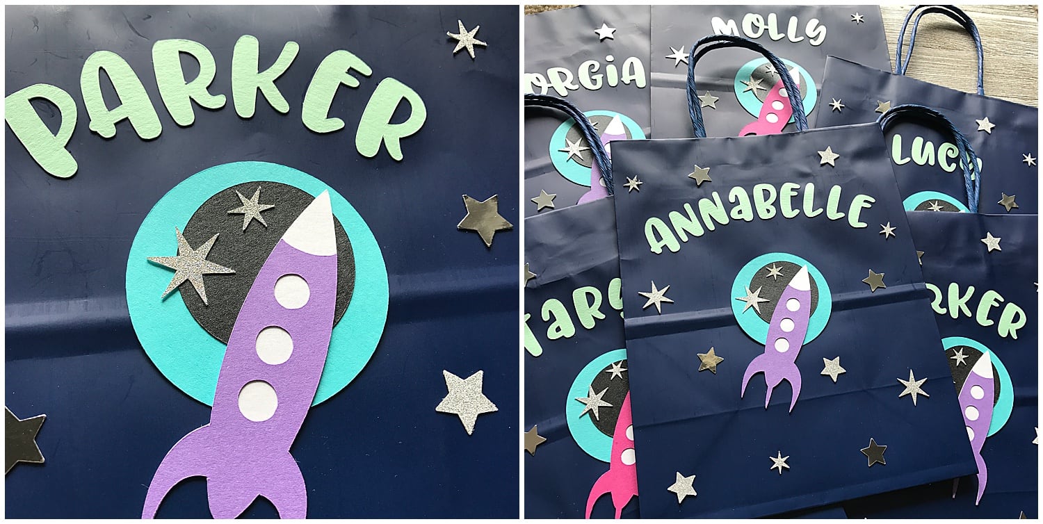 rocket ship gift bags