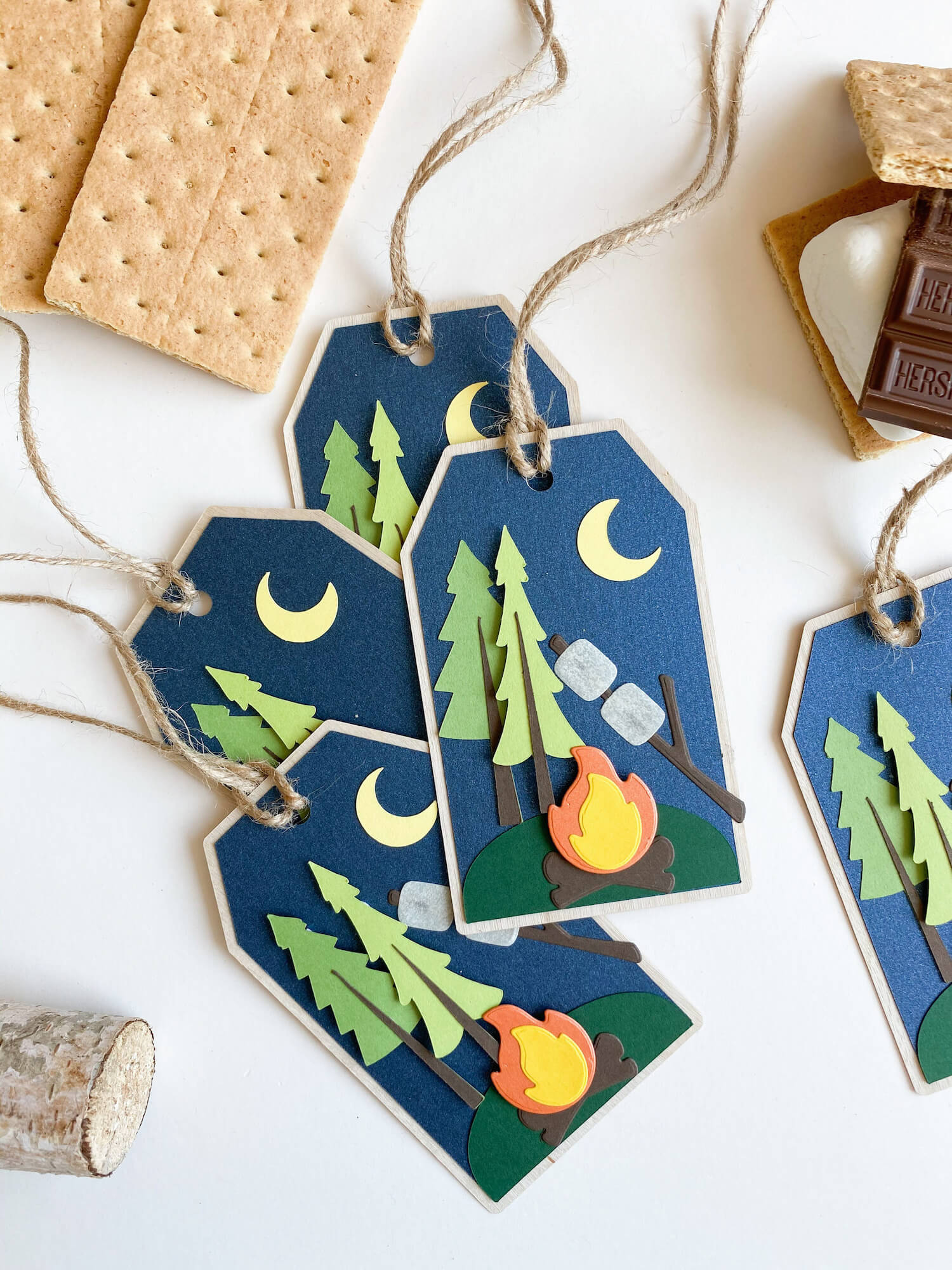 S'Mores Paper Tags