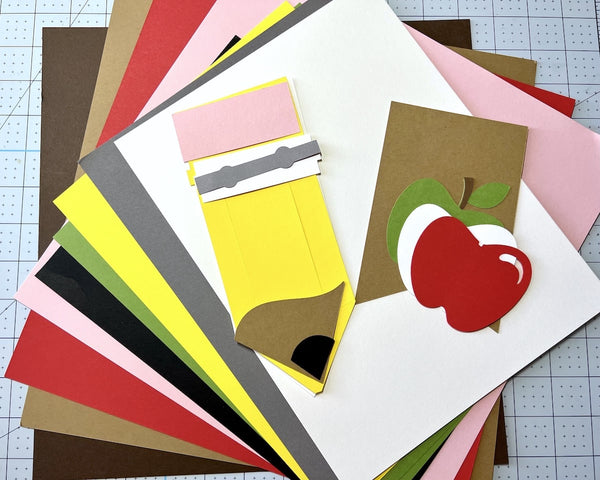 die-cut pieces for pencil teacher banner