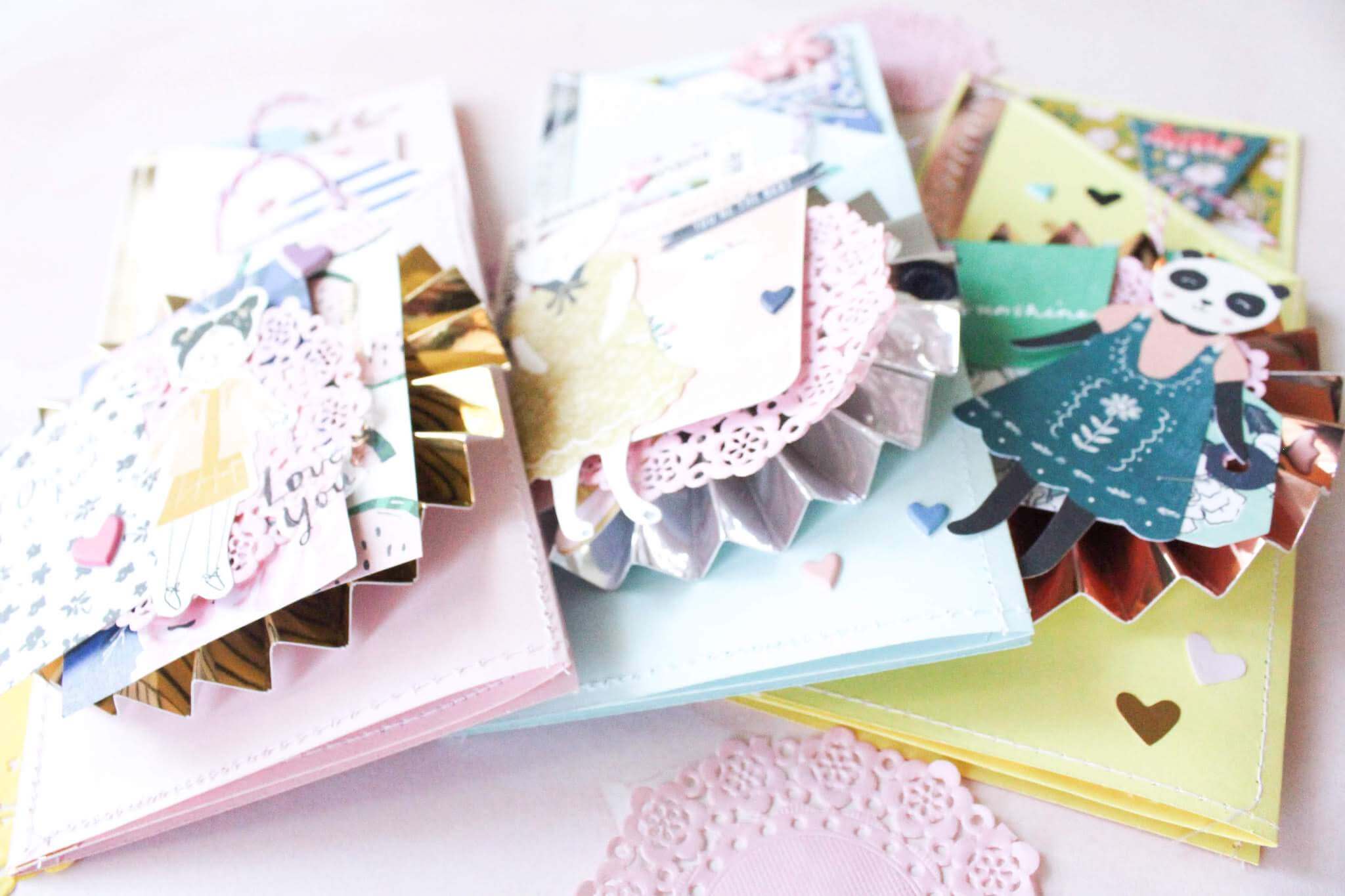 Tri-fold Mirror And Pastel Mothers Day Cards
