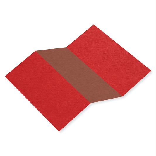 Bright Red Tri Fold Card