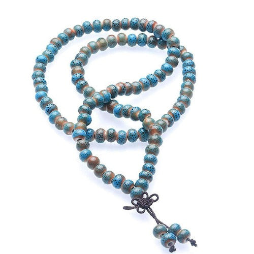 Buddhist Mala Prayer 108 Bead Meditation Necklace