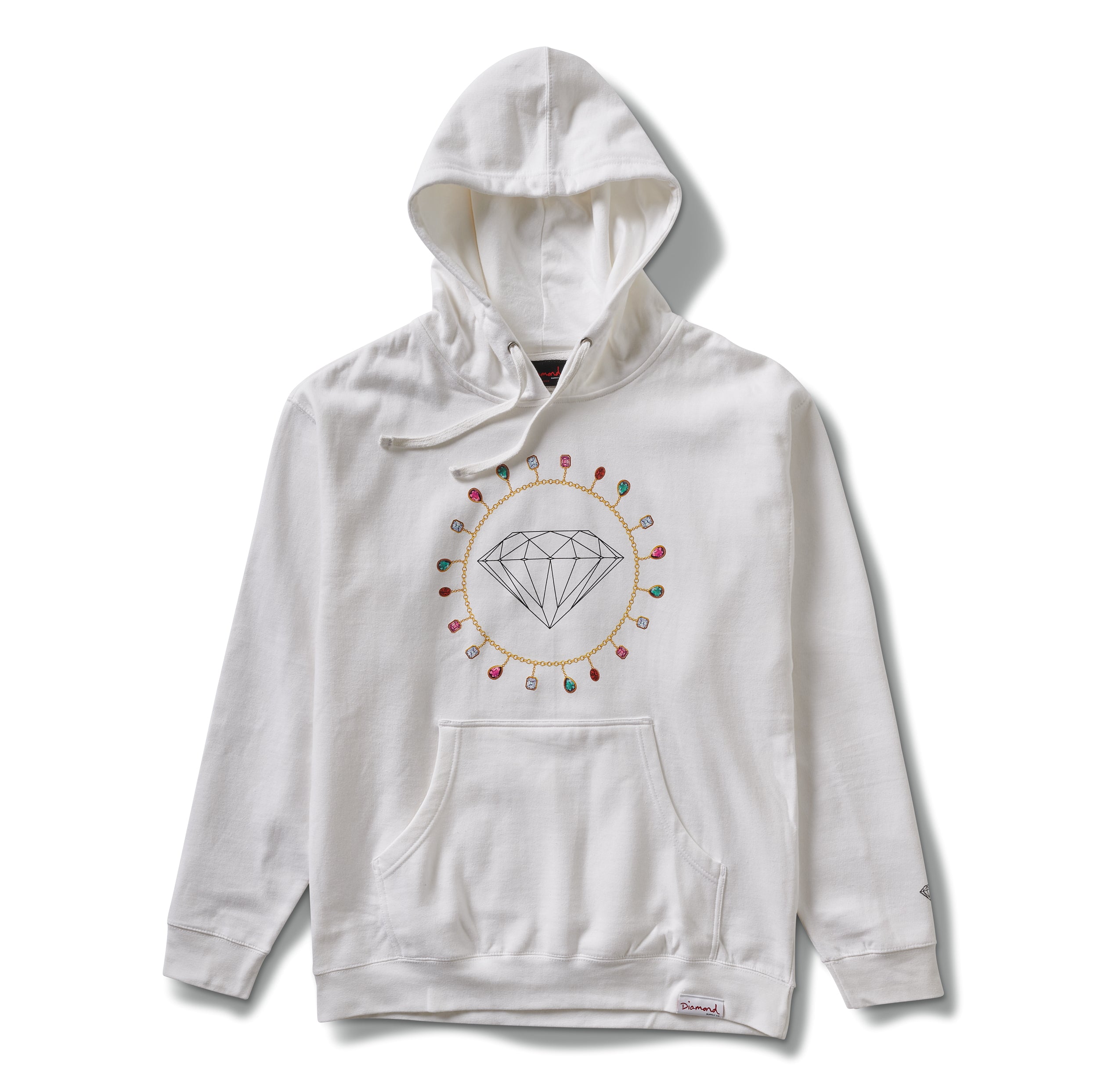 diamond white hoodie