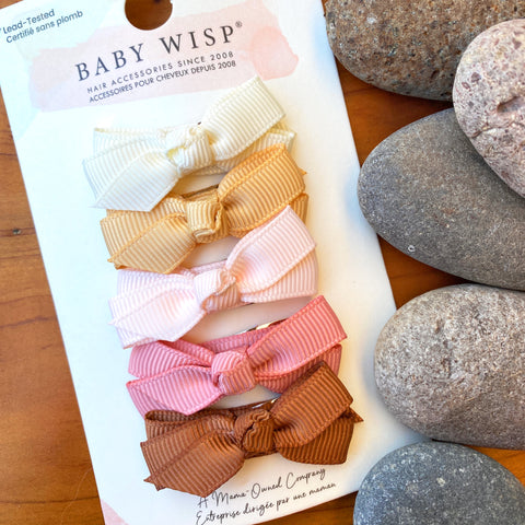 baby wisp mini hair bows boutique bows baby girl neutrals