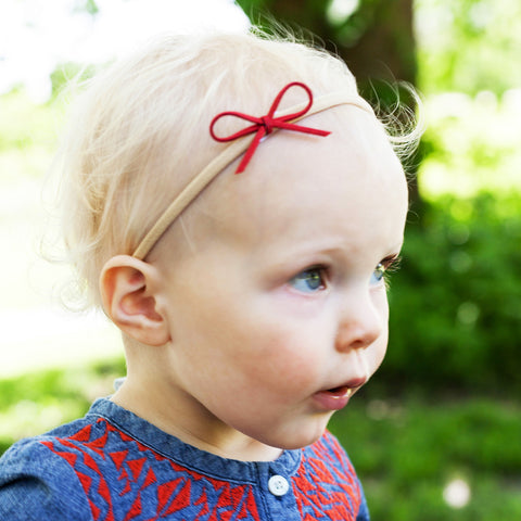 cute baby girl in denim dress