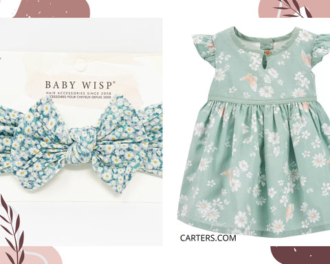 floral baby headband easter dress 