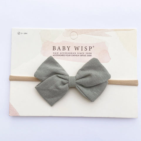 baby wisp emma bow sage bow baby headband