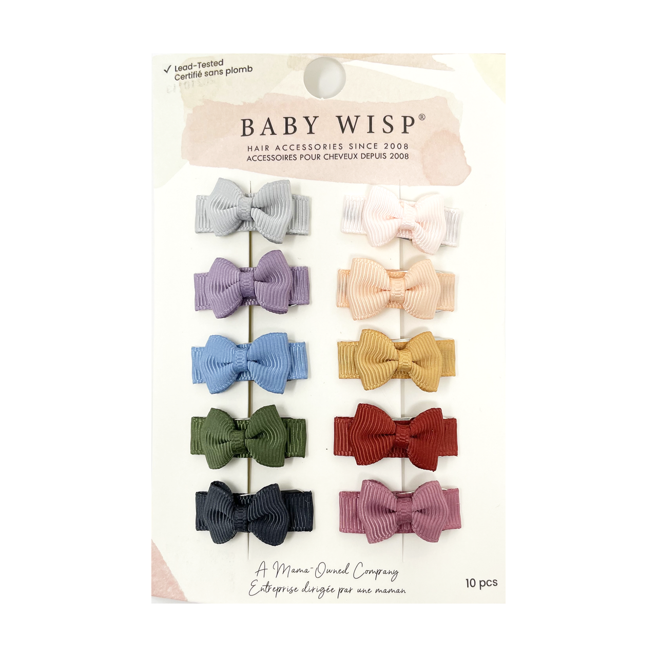 Baby Wisp 10 PC Small Snap Charlotte Hair Bows - Let Live