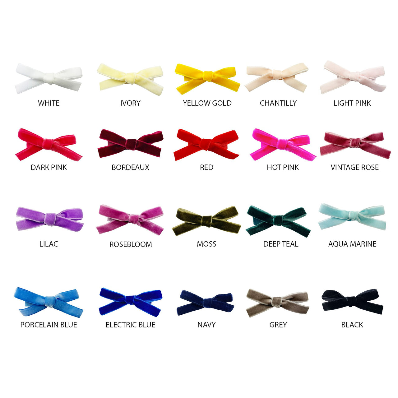 Baby Wisp 10 Diya Toddler Hair Bows Alligator Clips - Fully Ribbon Lined or Partially Ribbon Lined Partially Lined Clip