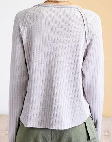 TEXTURED THERMAL KNIT TOP