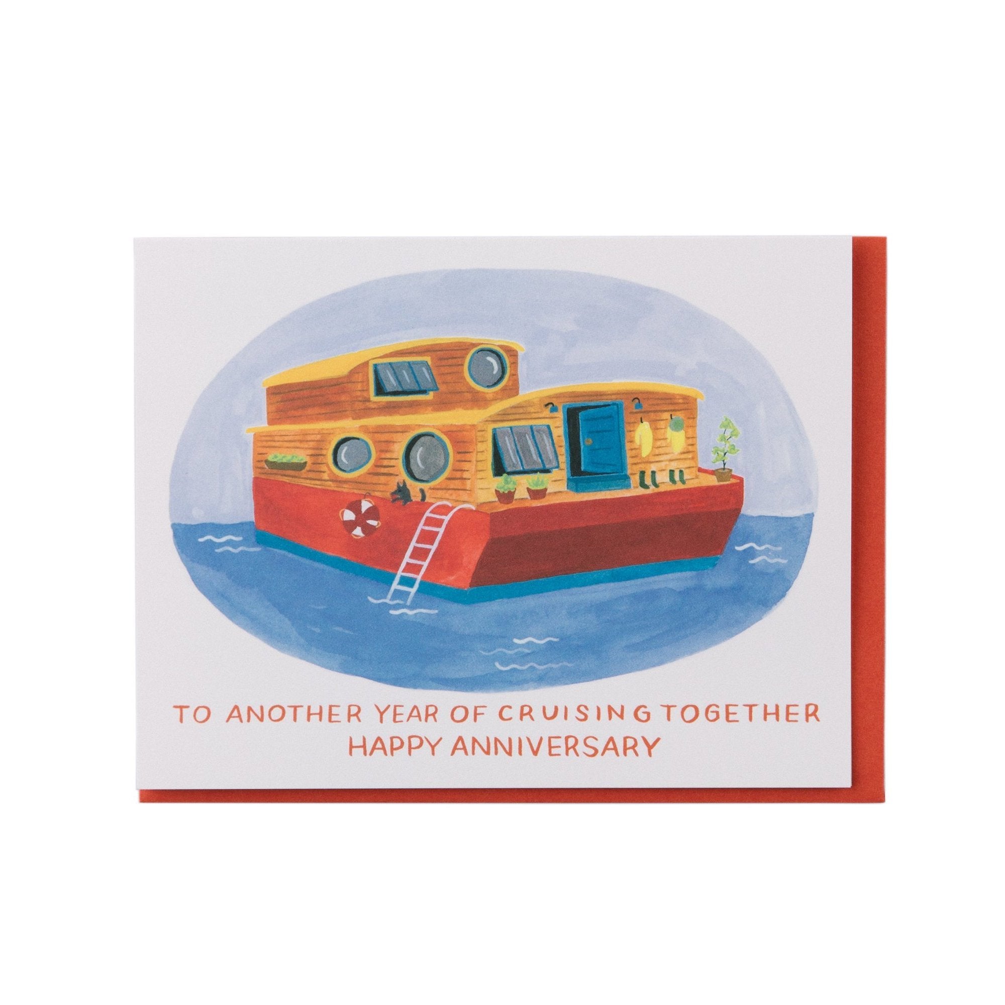 Houseboat Anniversary Card