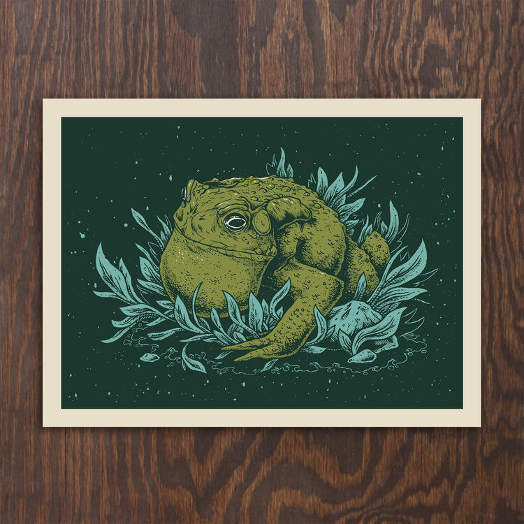 Green Toad Screen Print