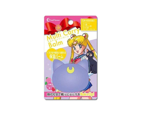 Sailor Moon Multi Carry Balm: Luna Rose. A rose-scented lip balm in the shape of Luna's head.