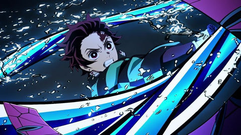 Tanjiro is in his element, as his swords sway effortlessly like water waves, with the anime even depicting the flow of the water with each swing.