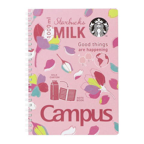 Starbucks Japan Sakura 2024 Ring Notebook Baby Pink