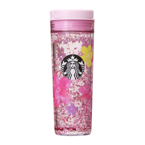 Starbucks Japan Sakura 2024 Pink Glitter Tumbler