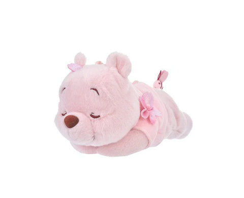 An adorable Winnie the Pooh Sakura-themed pencil case that look like a plushie.