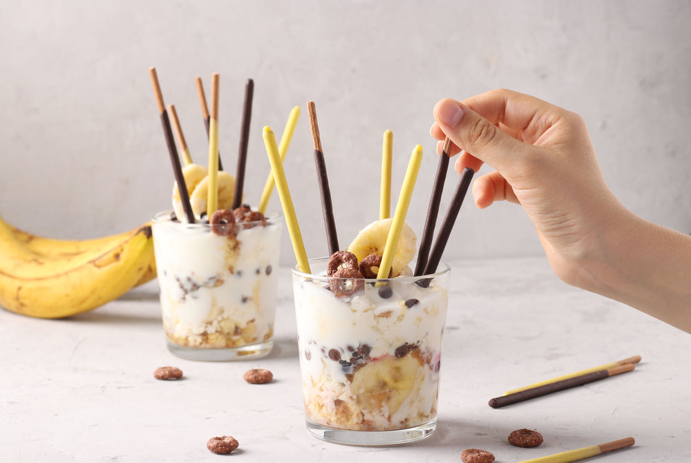 Craft your own dessert using Pockys from Japan