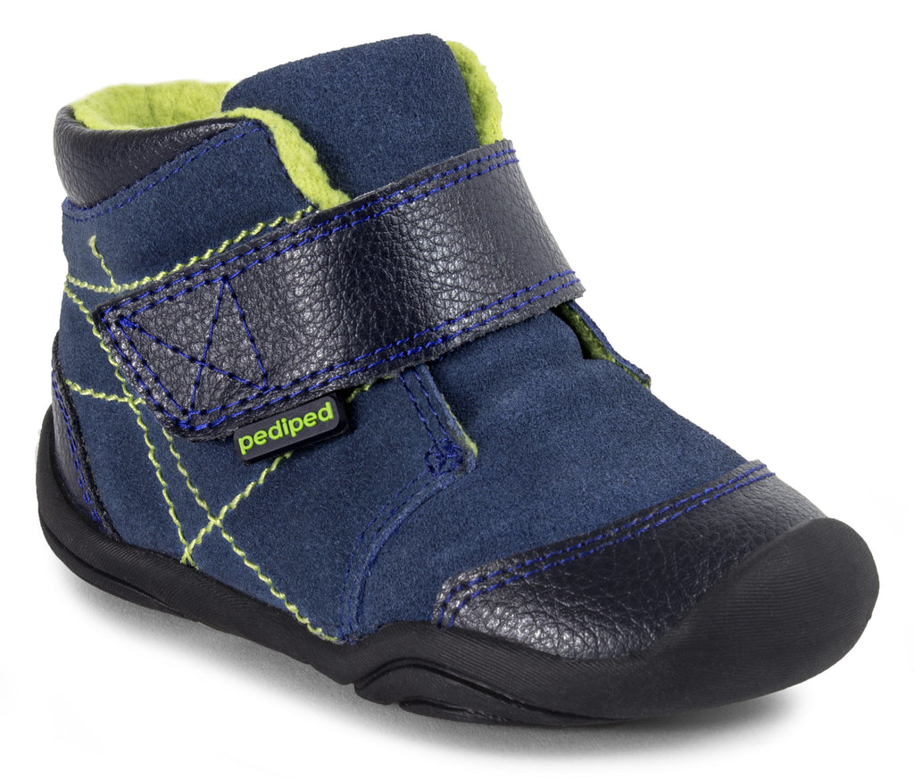 boys navy leather boots
