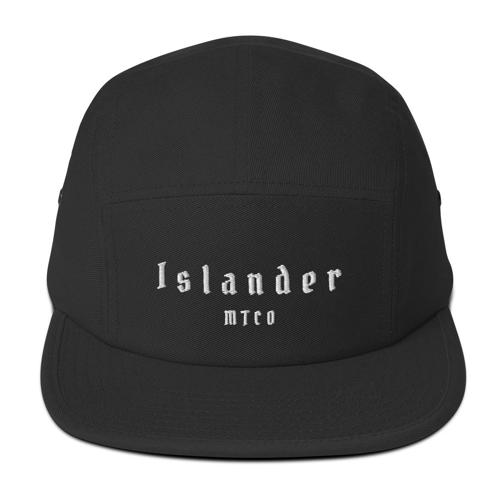 black and white islanders hat