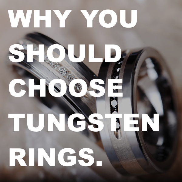 8MM White Tungsten Carbide Ring with Damascus Steel - Triton Jewelry